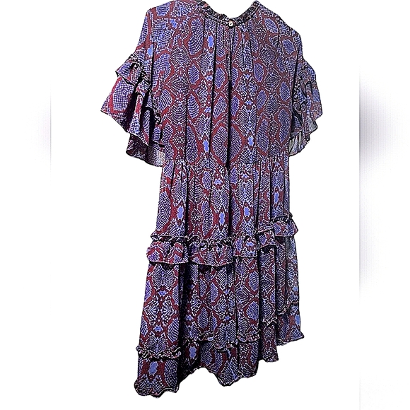 Karlie Snake Skin Print Babydoll Dress sz L - Picture 3 of 6